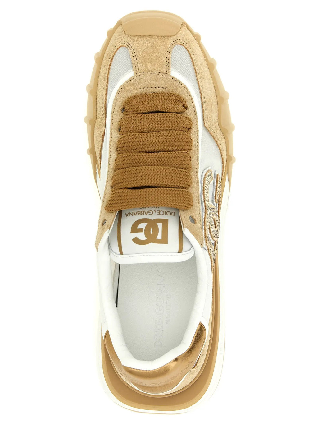 Baskets athlétiques Dolce & Gabbana en veau beige