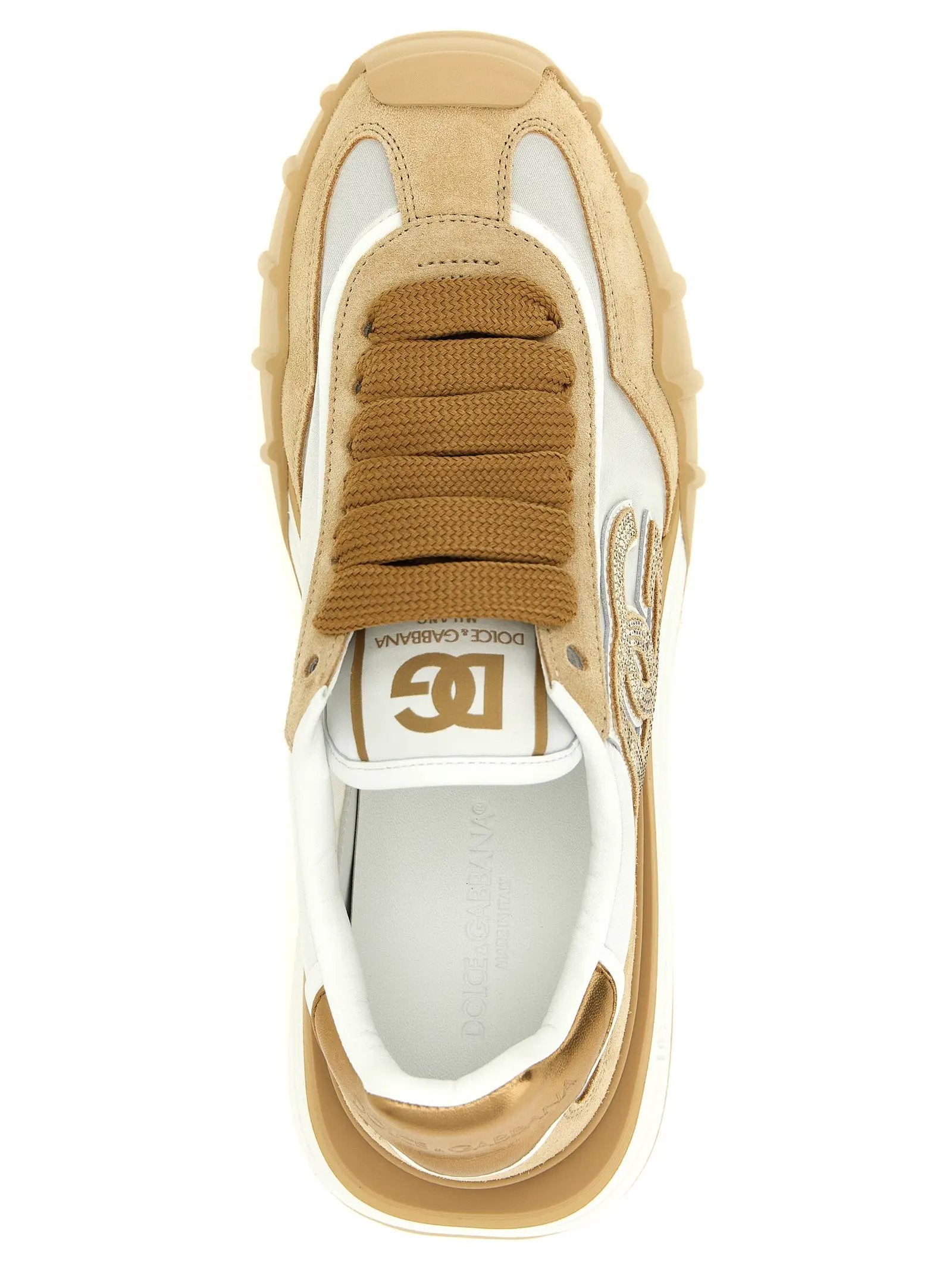 Baskets athlétiques Dolce & Gabbana en veau beige