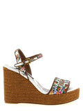 Sandales compensées multicolores en polyamide Dolce & Gabbana