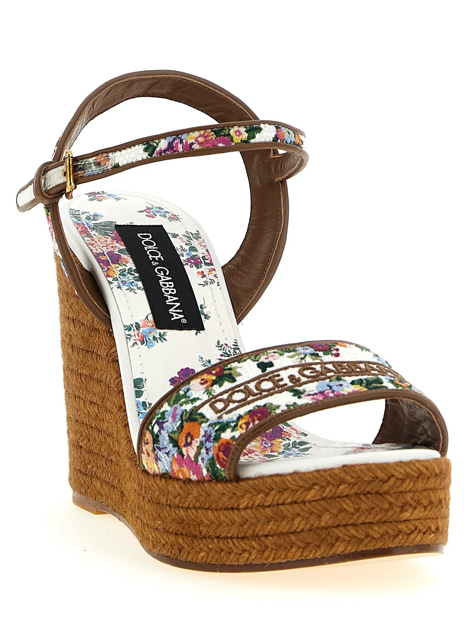 Sandales compensées multicolores en polyamide Dolce & Gabbana