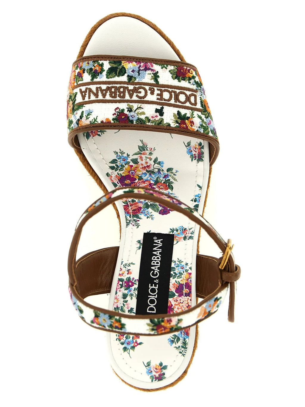 Sandales compensées multicolores en polyamide Dolce & Gabbana