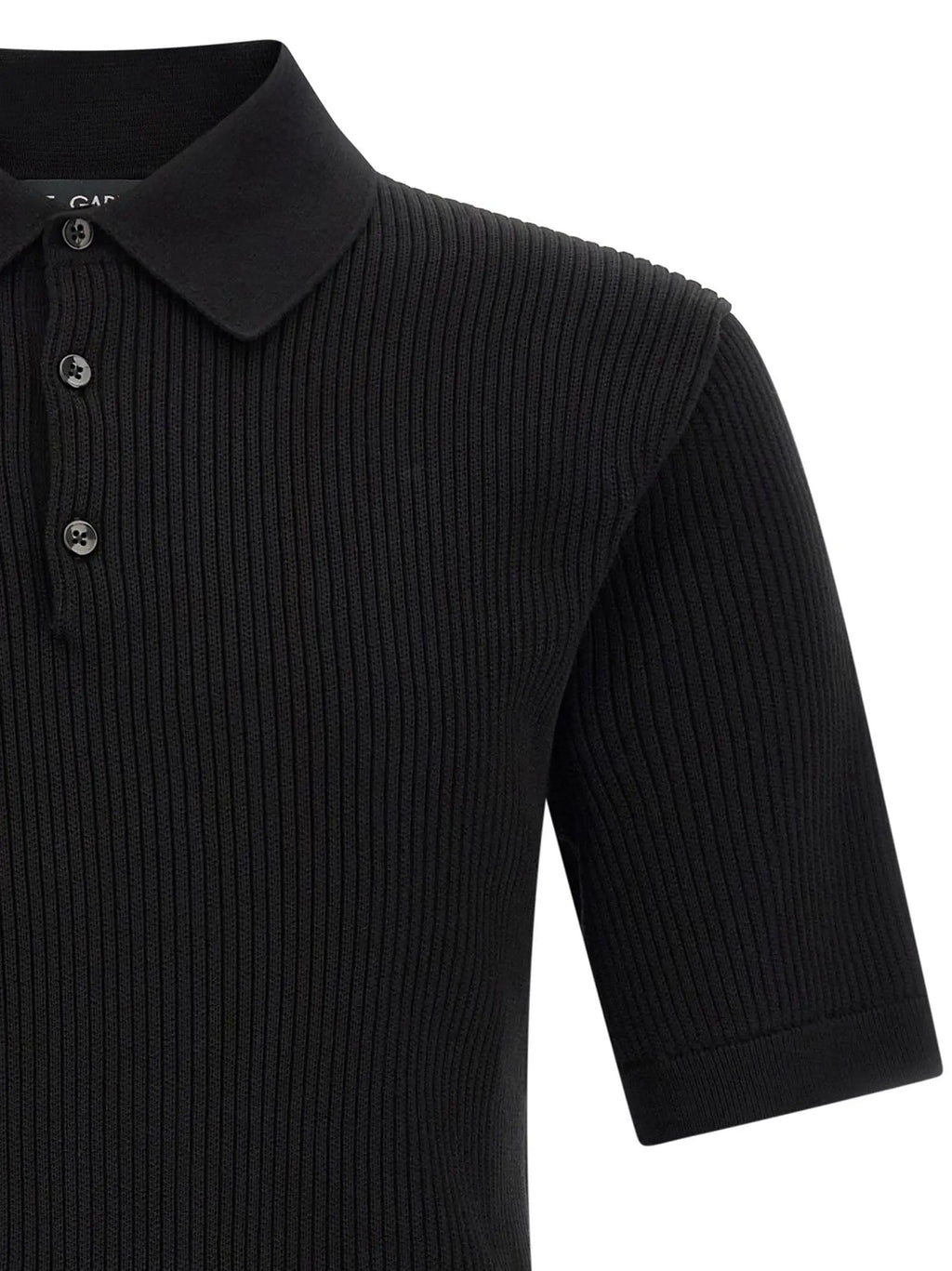 Polo en coton noir Dolce &amp; Gabbana