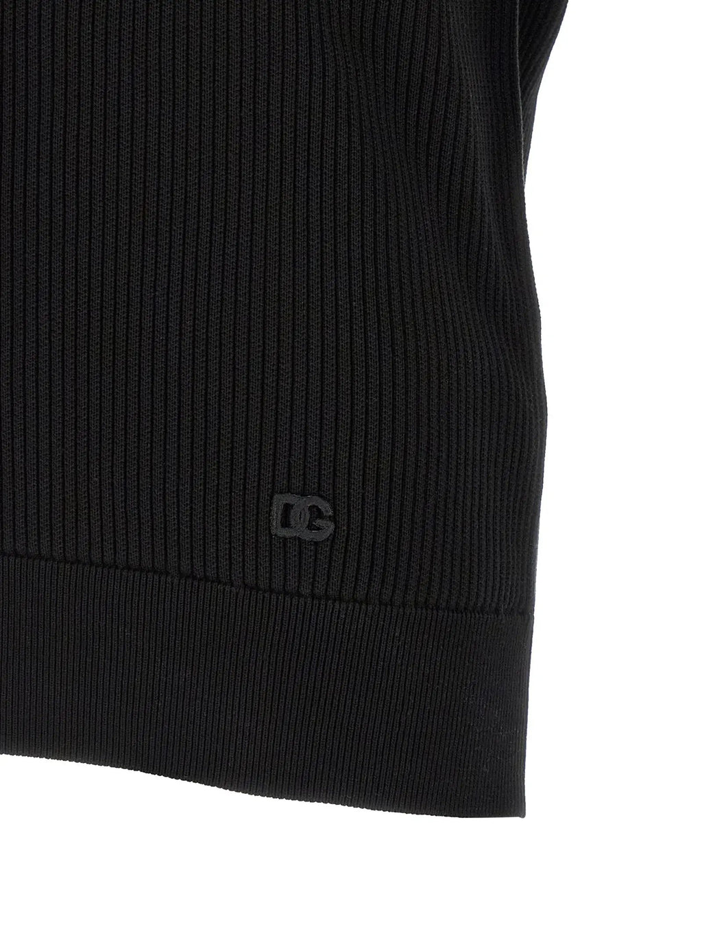 Polo en coton noir Dolce &amp; Gabbana