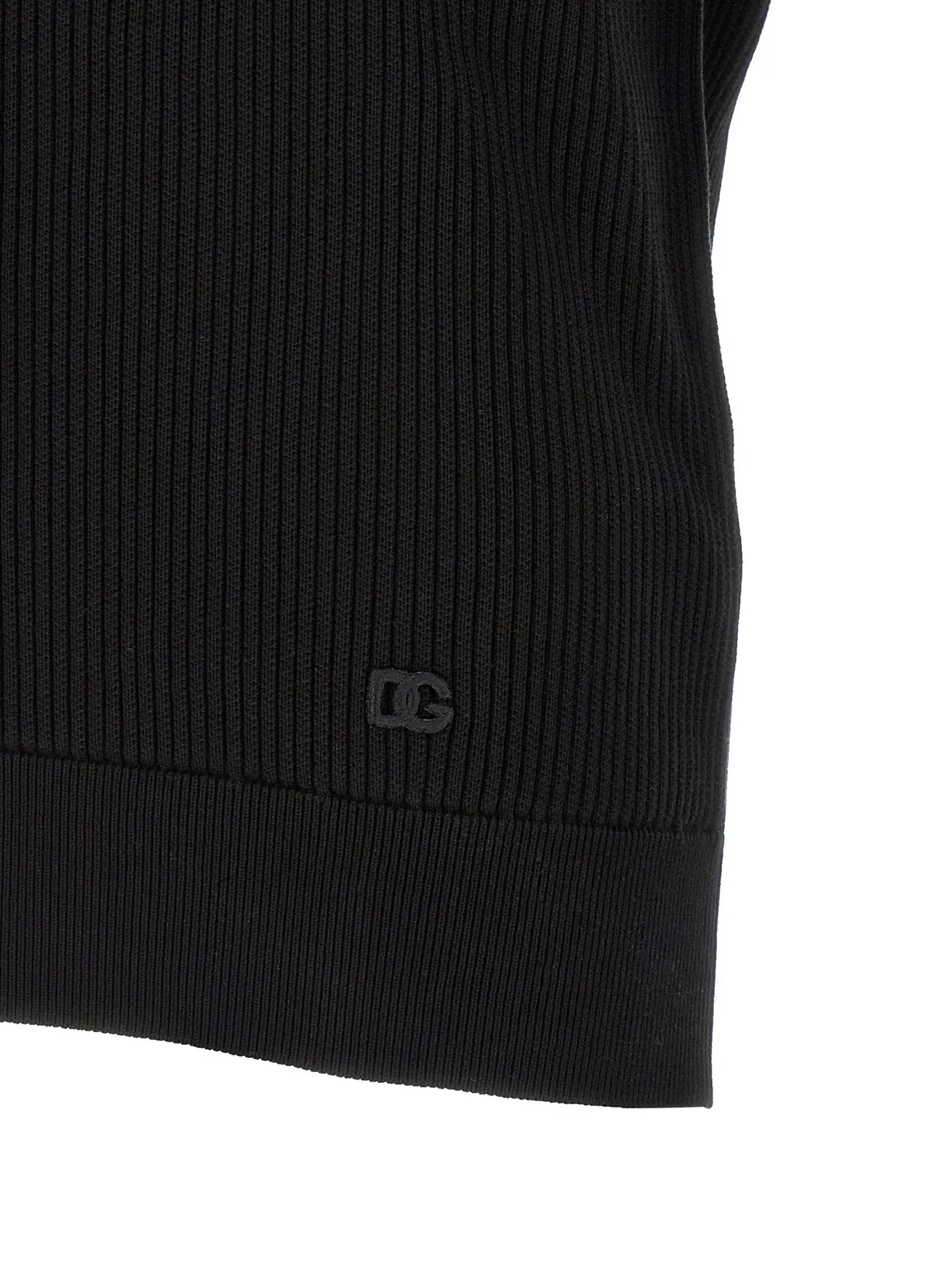 Polo en coton noir Dolce &amp; Gabbana