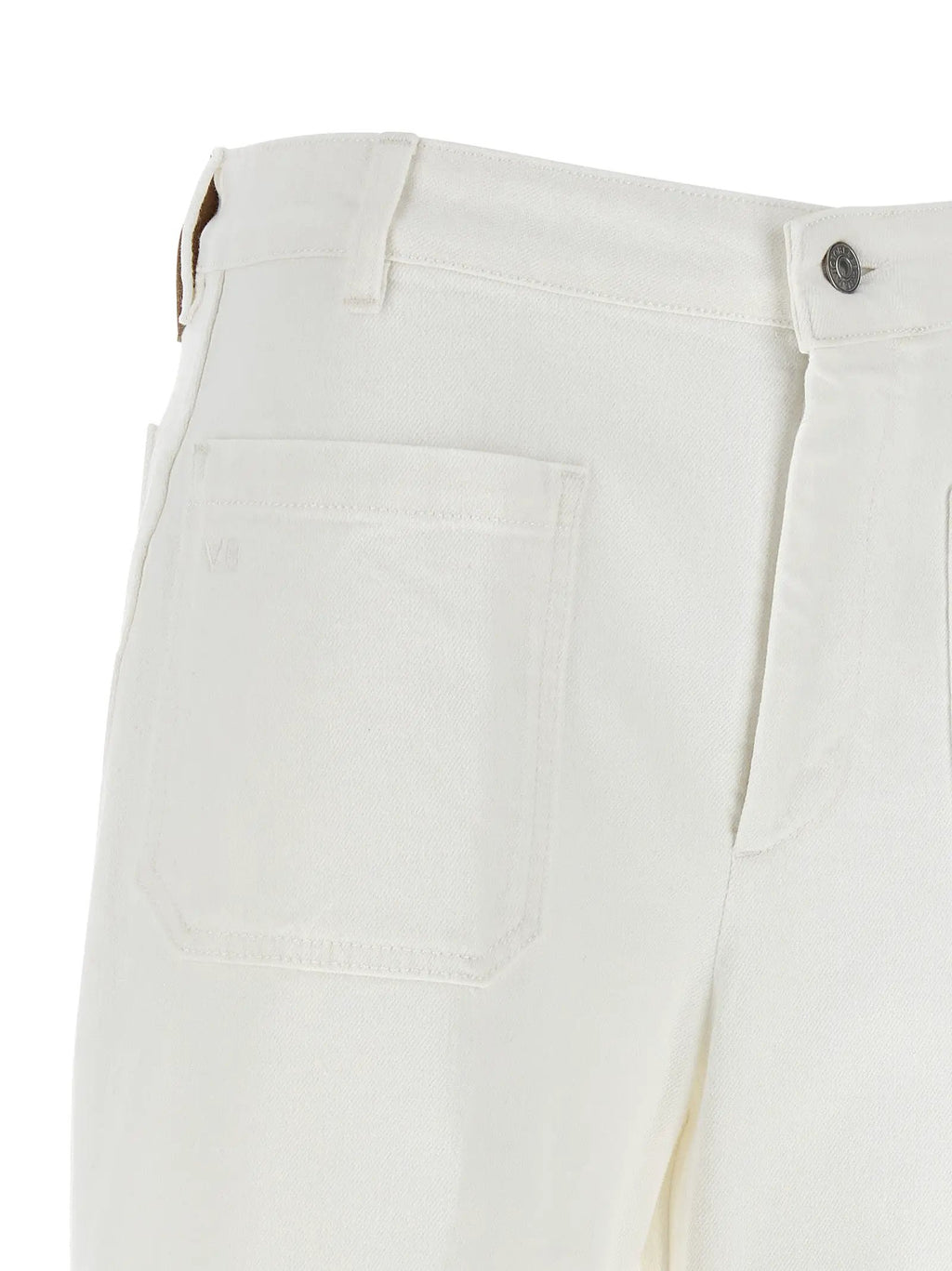 Victoria Beckham White Cotton Flared Jeans