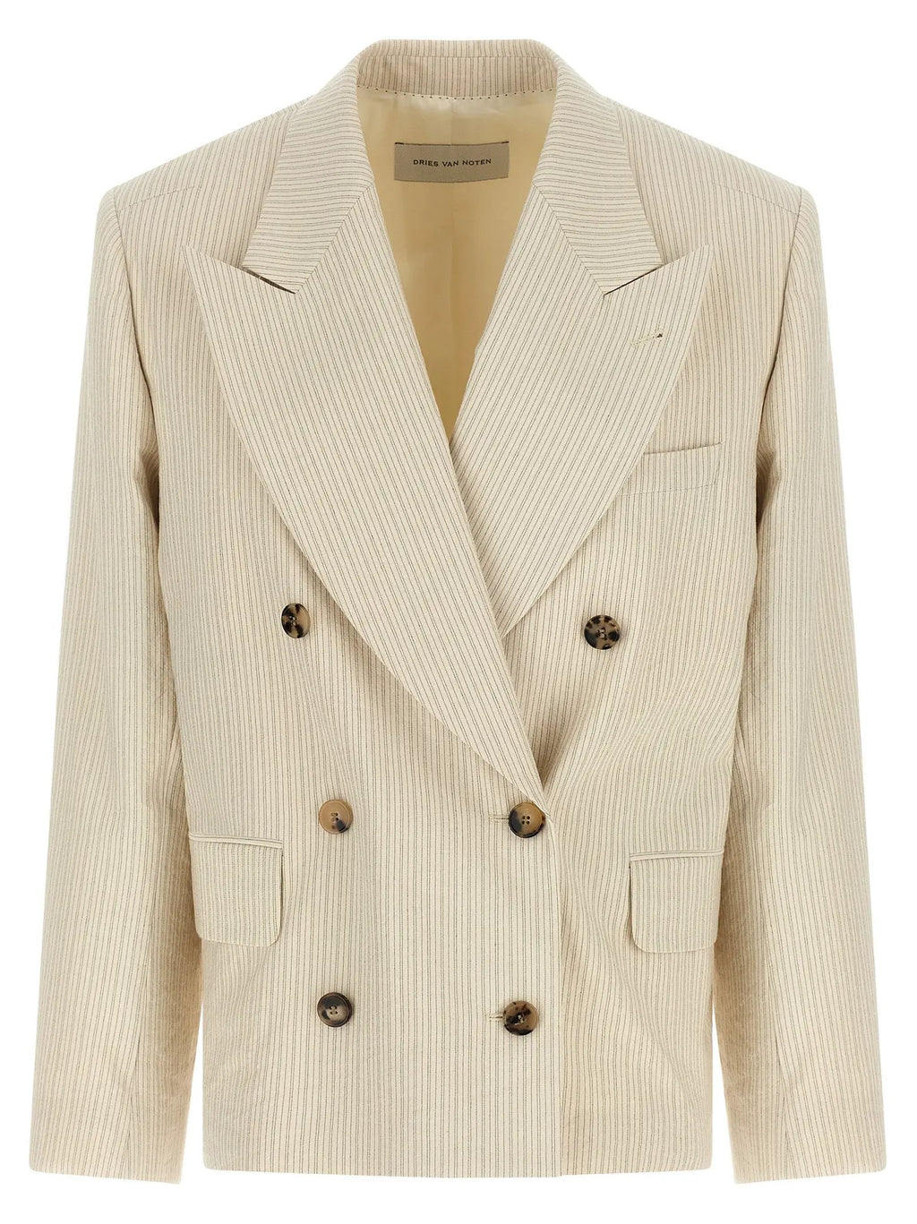 Dries Van Noten Beige Cotton Blazer