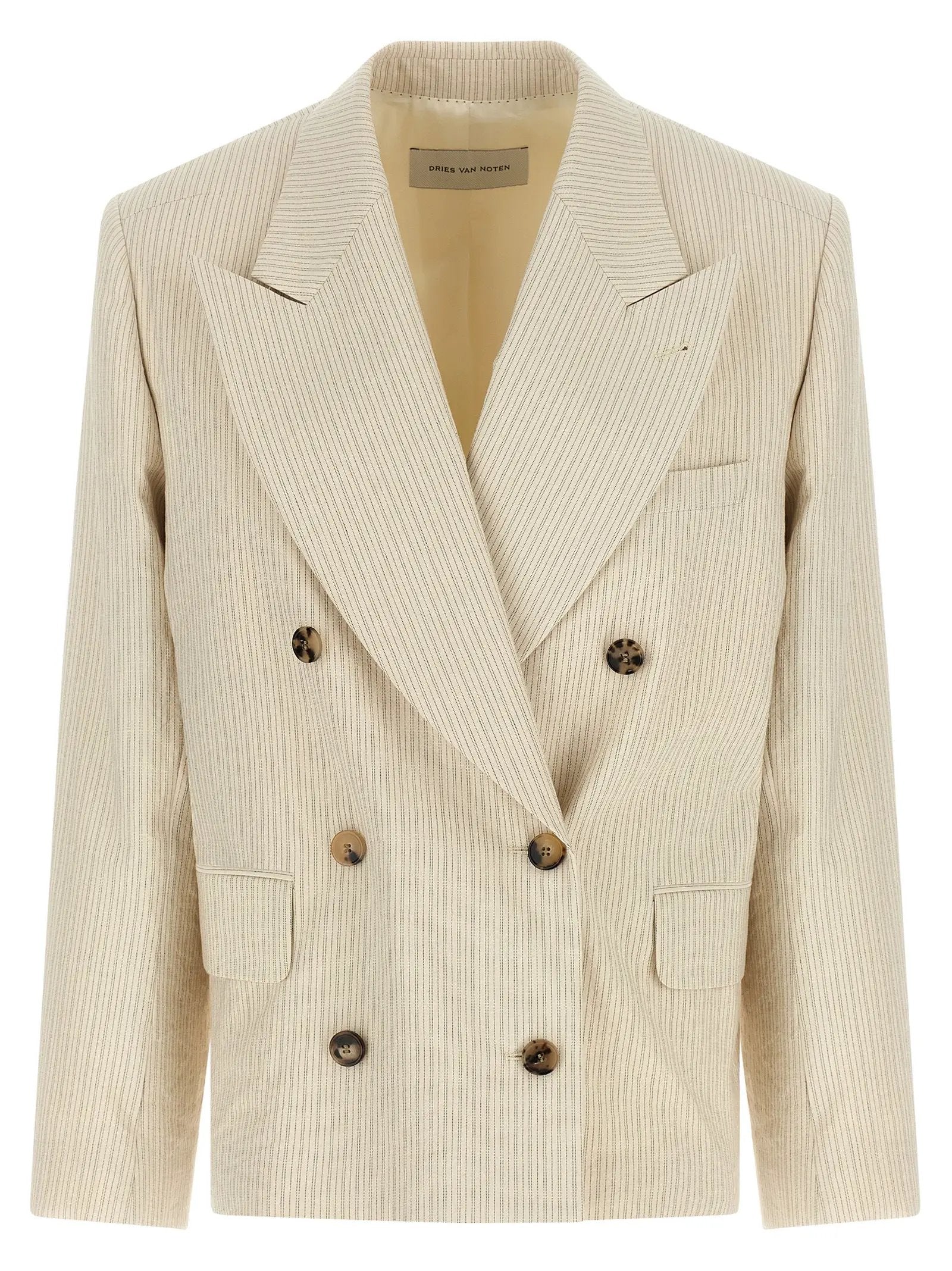 Dries Van Noten Beige Cotton Blazer
