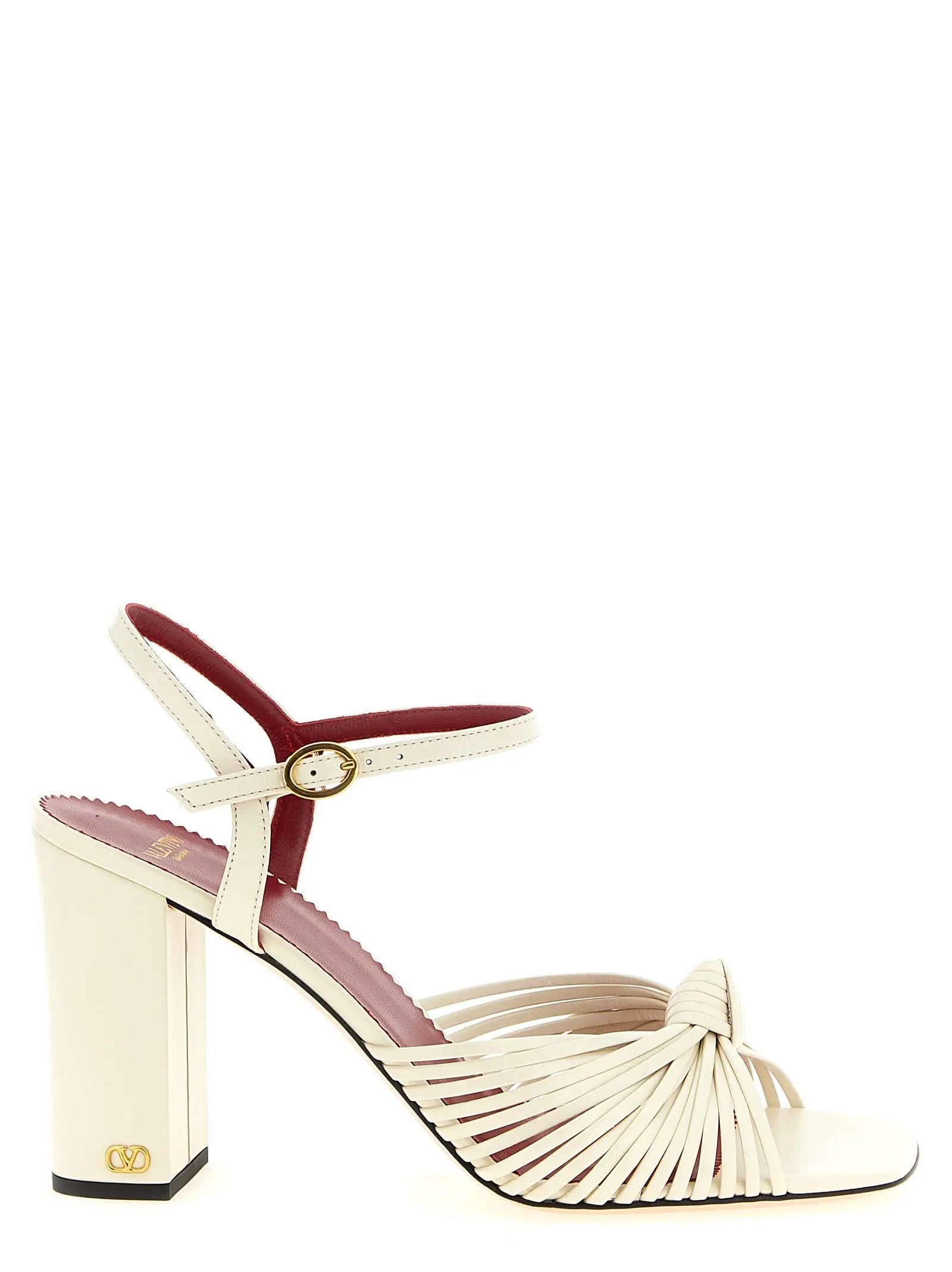 Valentino Garavani White Goatskin Stiletto Heel Sandals