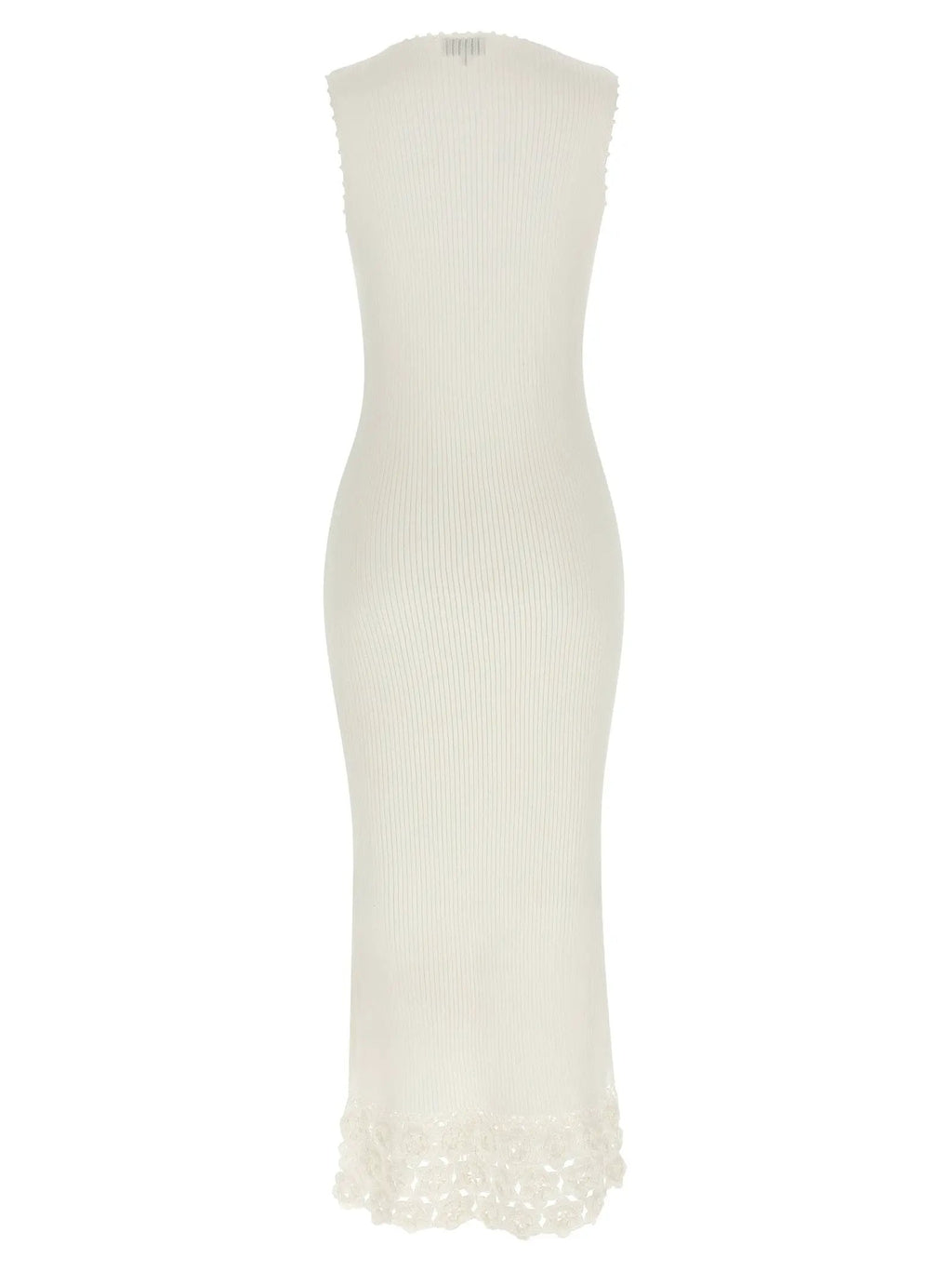 Ganni White Organic Cotton Long Dress