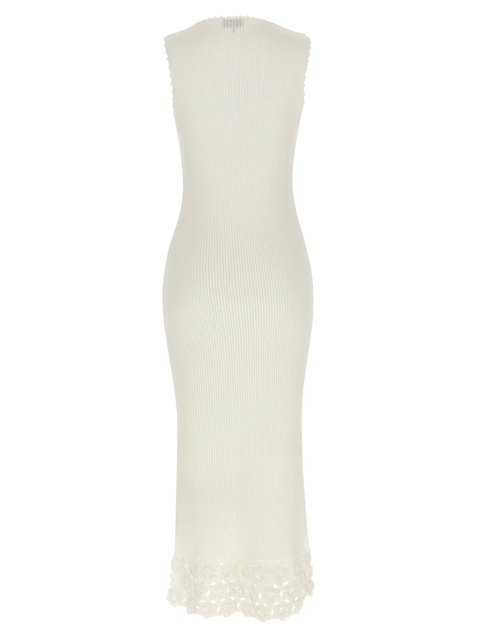 Ganni White Organic Cotton Long Dress