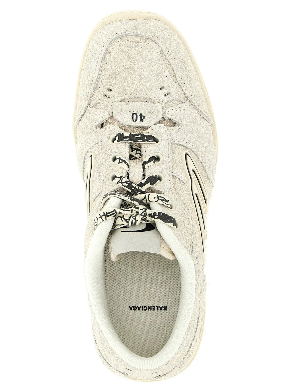 Balenciaga Beige Bovine Leather Platform Sneakers