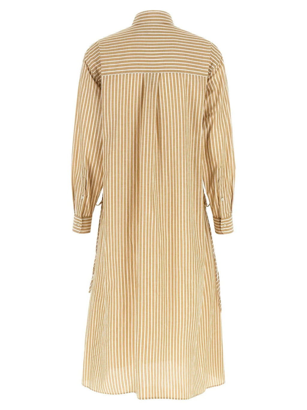 Polo Ralph Lauren Beige Cotton Midi Dress