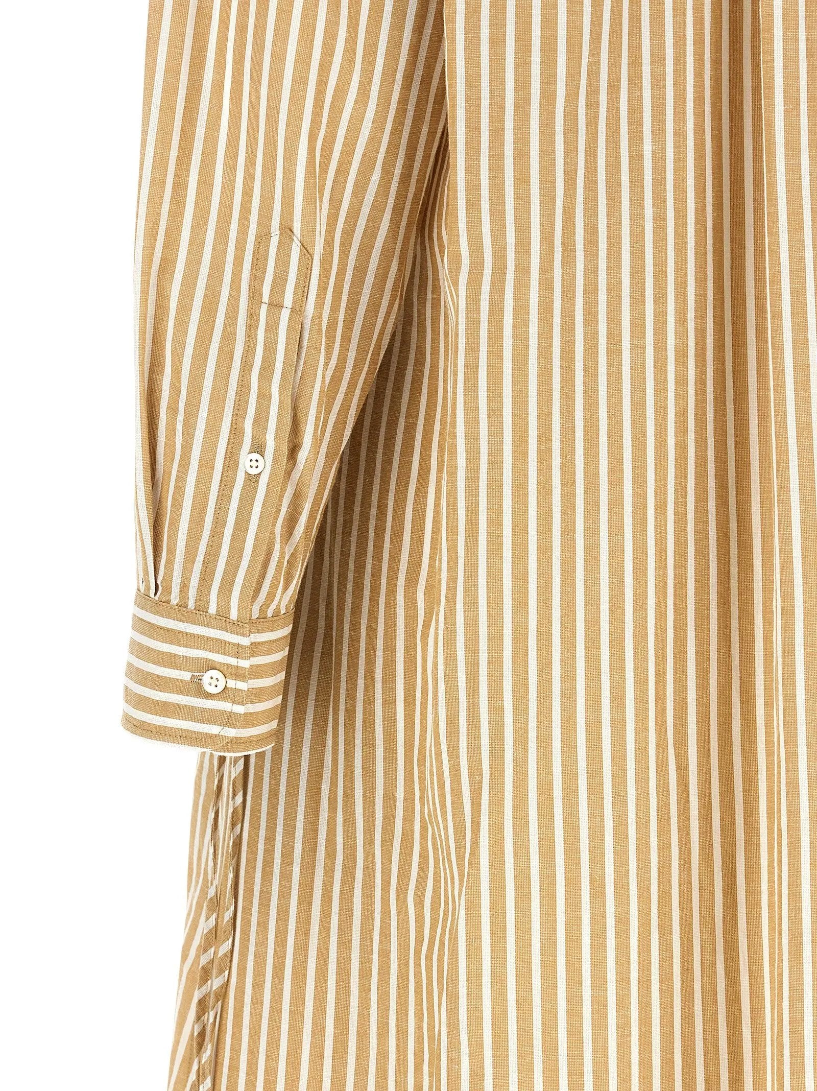Polo Ralph Lauren Beige Cotton Midi Dress