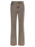 ROTATE BIRGER CHRISTENSEN Brown Cotton Straight-Leg Jeans