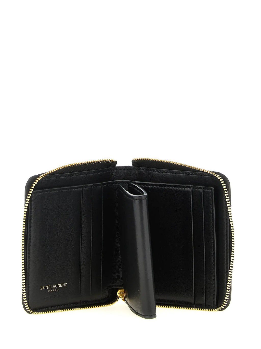 Saint Laurent Black Lamb Leather Cardholder