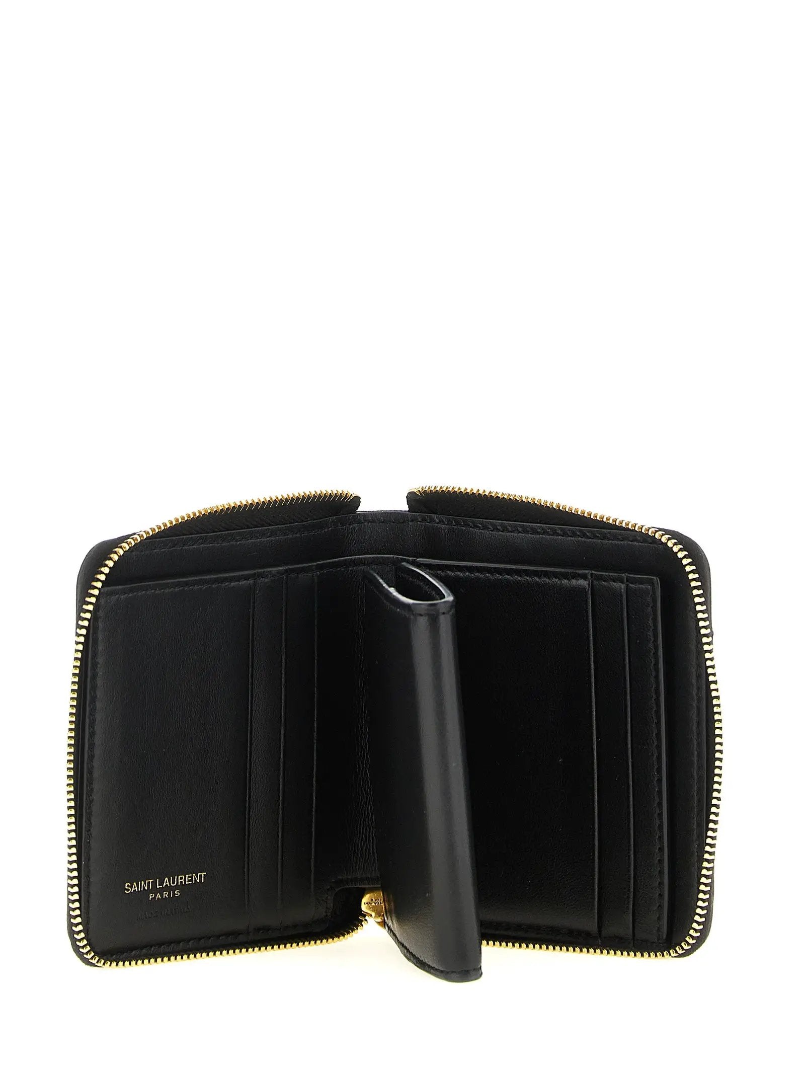 Saint Laurent Black Lamb Leather Cardholder