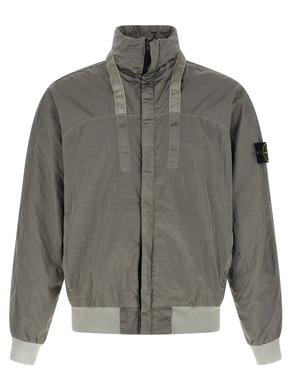 Stone Island Gray Polyamide Bomber