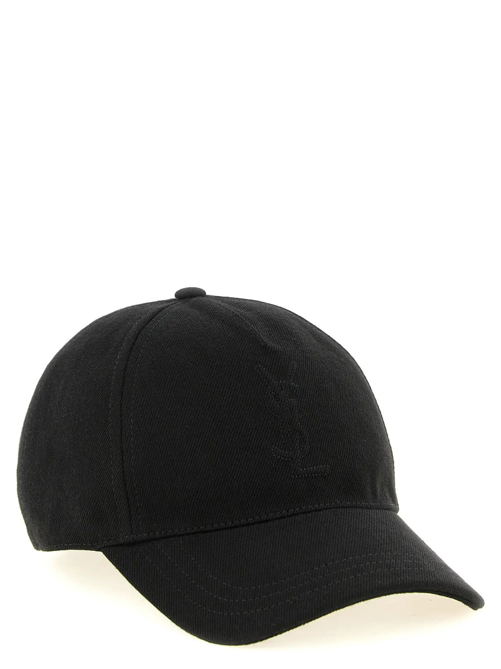 Saint Laurent Black Cotton Cap (Baseball Hat)