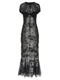 The Attico Black Cotton Midi Dress