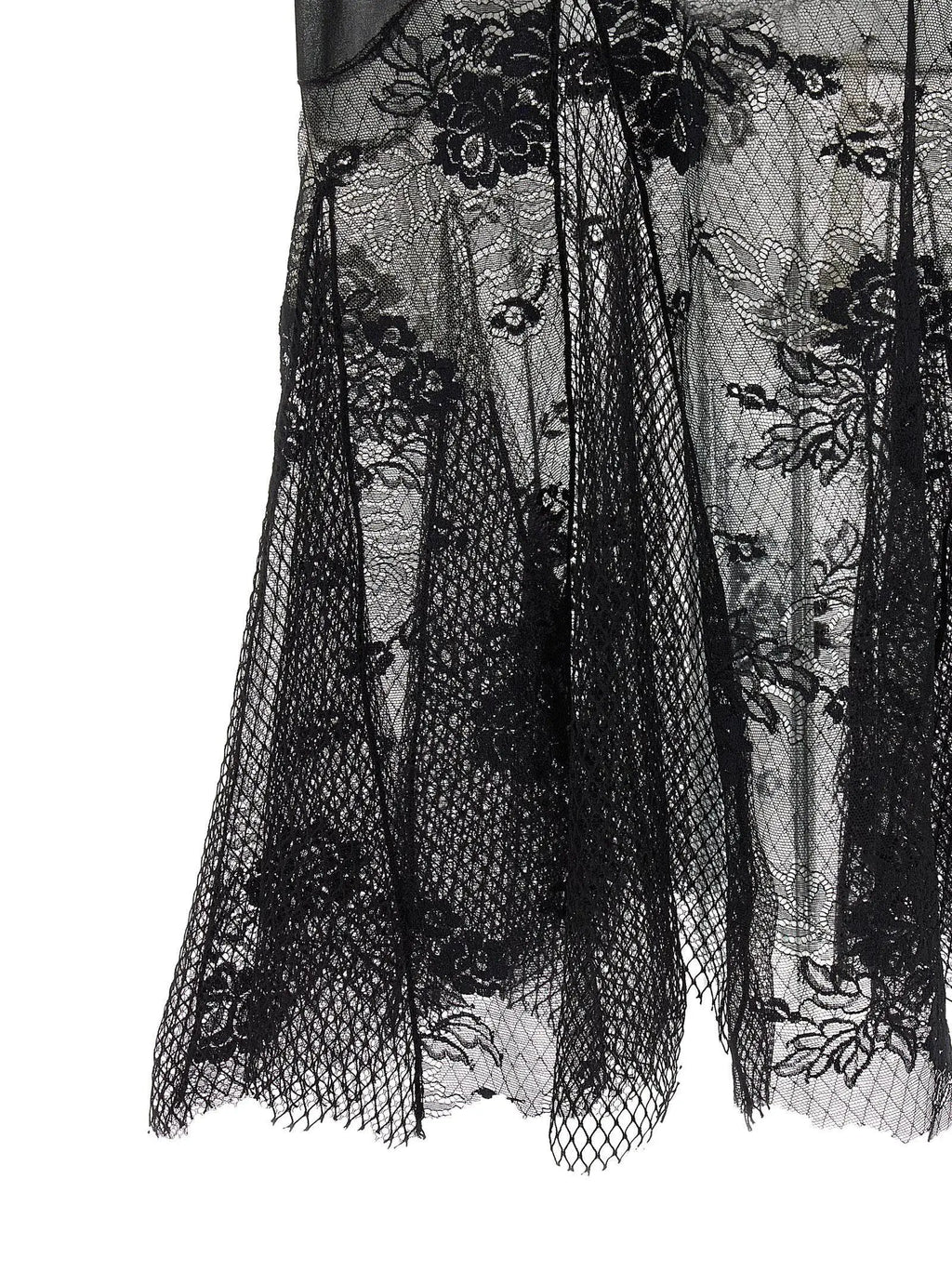 The Attico Black Cotton Midi Dress