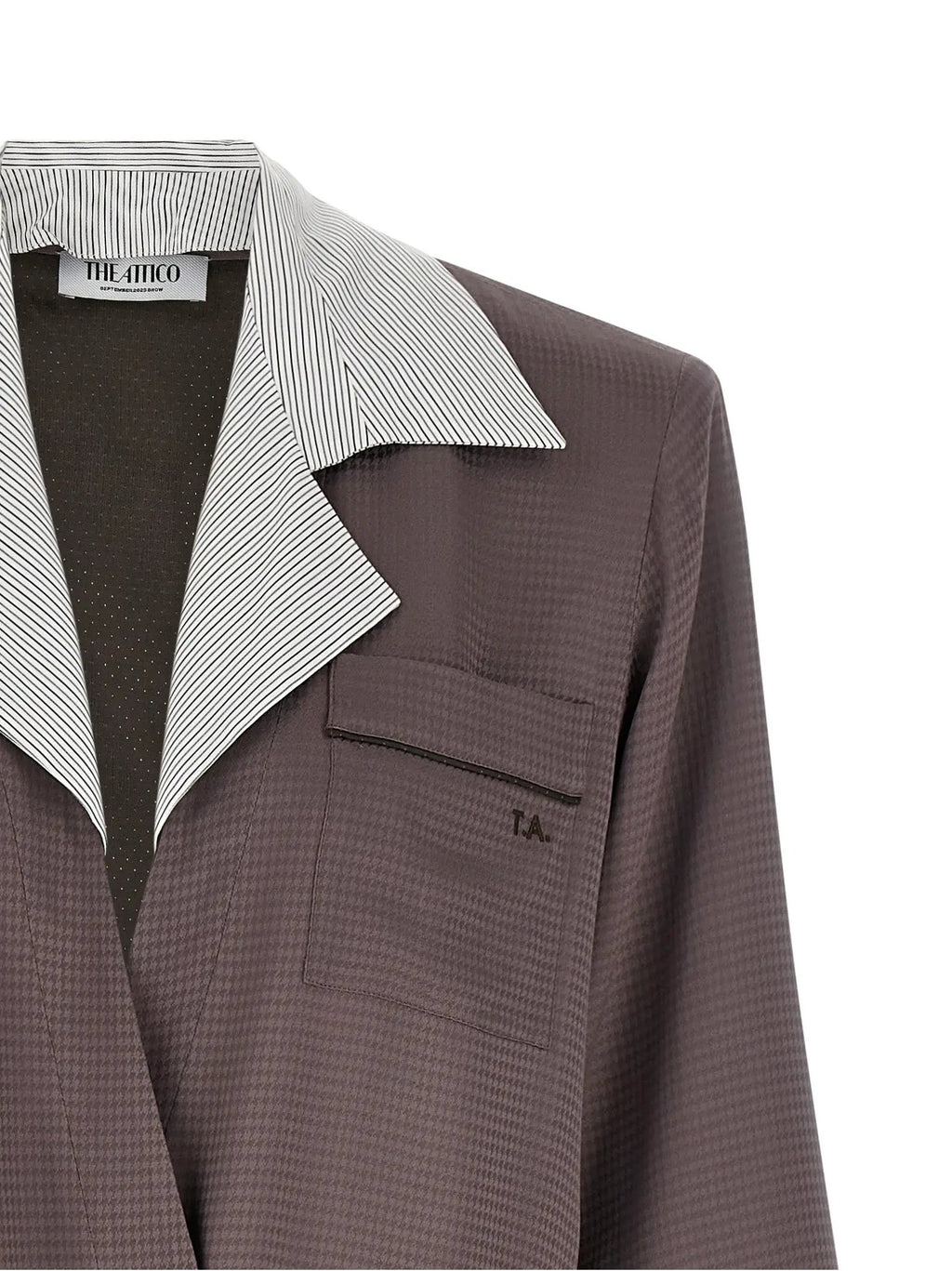 The Attico Purple Viscose Blazer