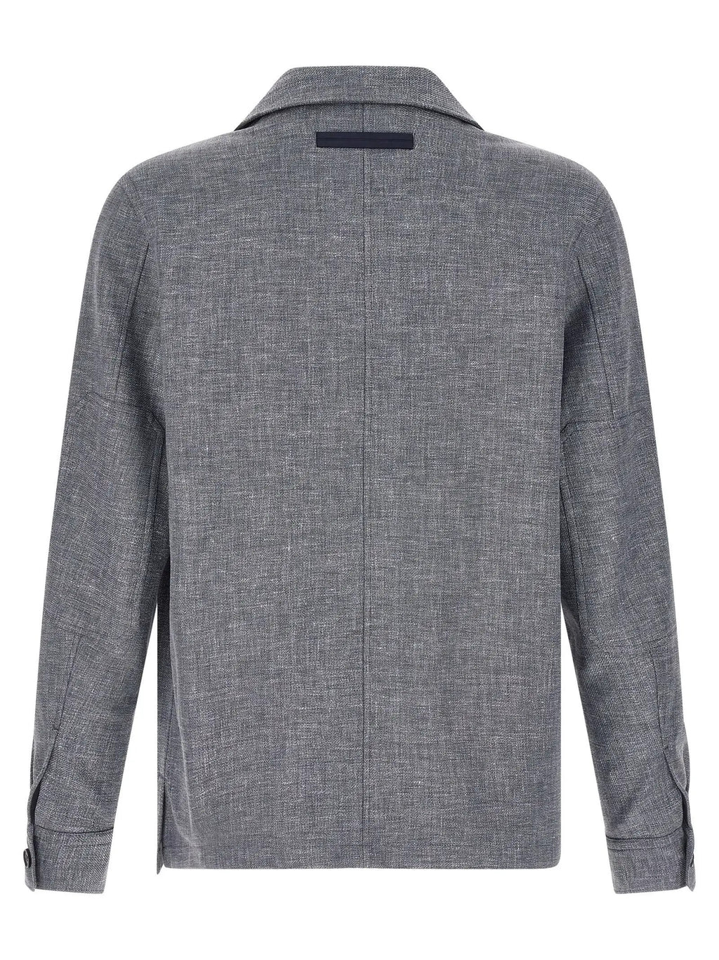 ZEGNA Blue Linen Blouse