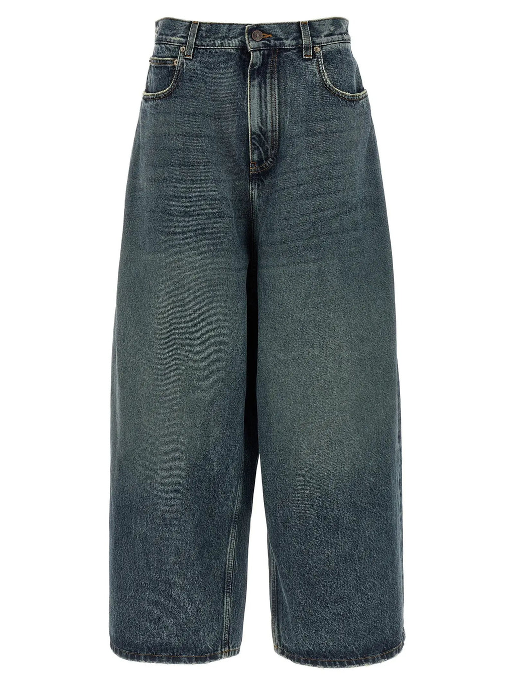 Jean Balenciaga bleu en coton coupe décontractée