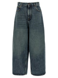 Jean Balenciaga bleu en coton coupe décontractée