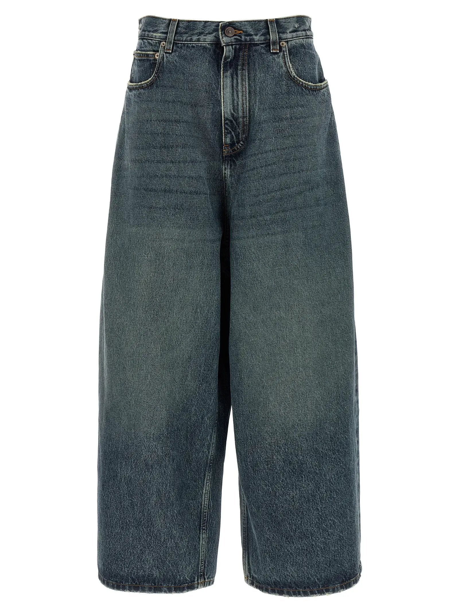 Jean Balenciaga bleu en coton coupe décontractée