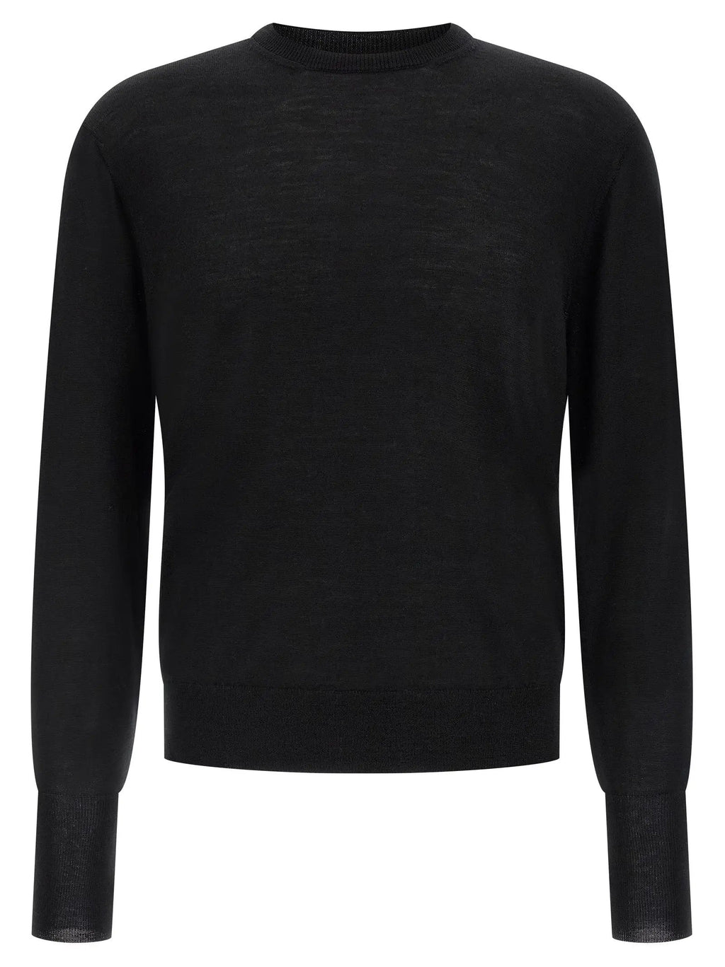MA'RY'YA Black Virgin Wool Cardigan