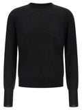 MA'RY'YA Black Virgin Wool Cardigan