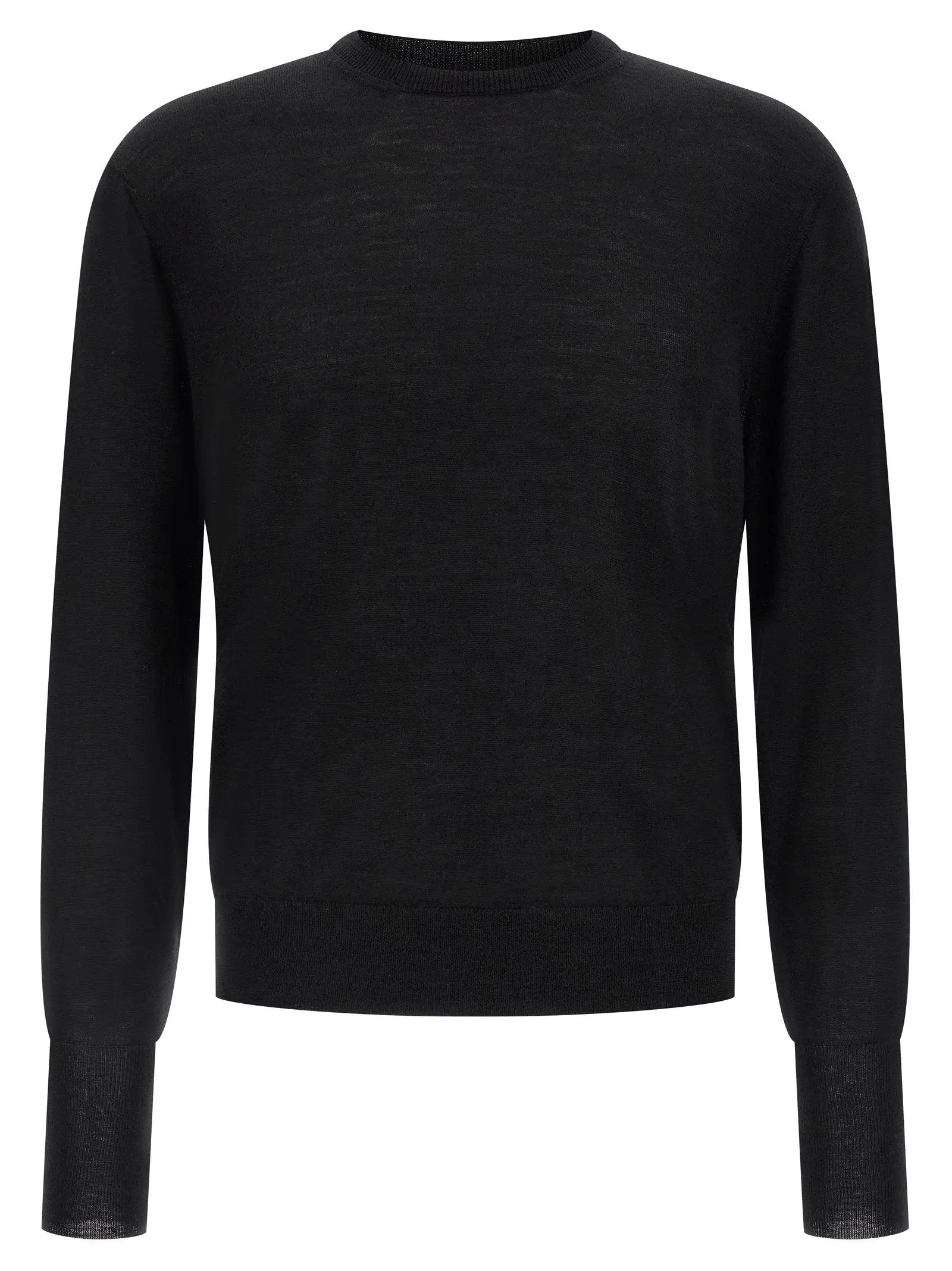 MA'RY'YA Black Virgin Wool Cardigan