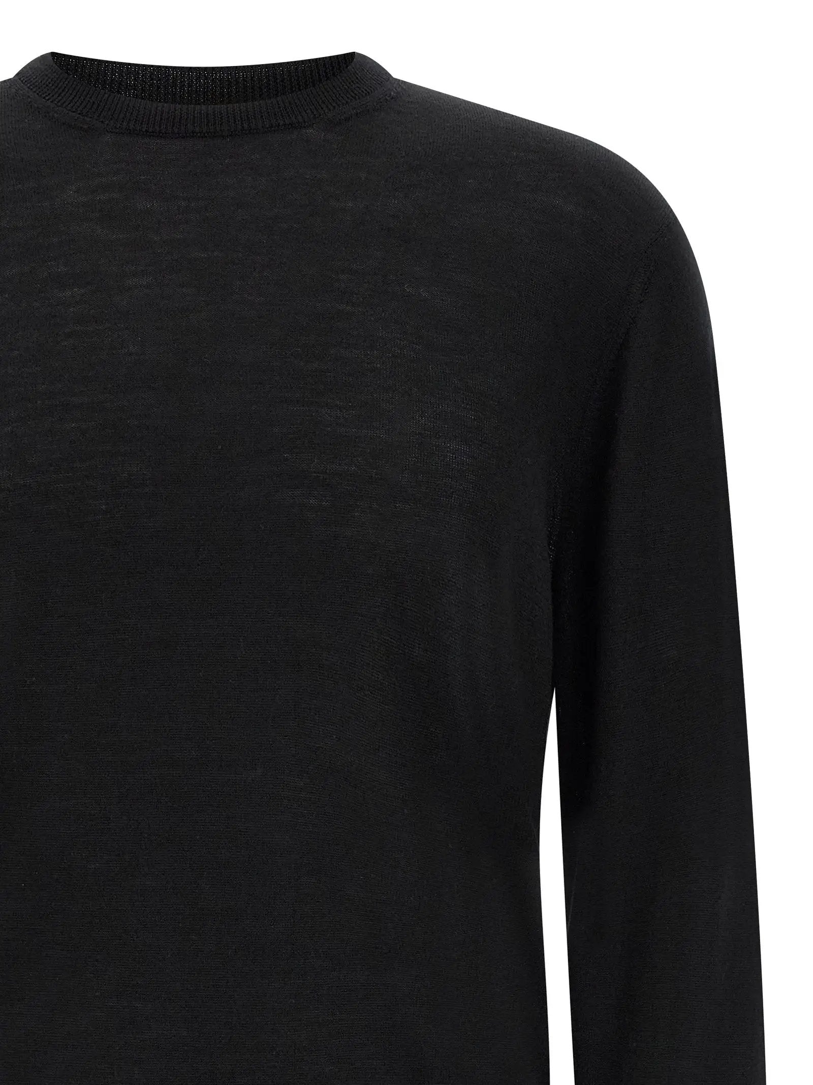 MA'RY'YA Black Virgin Wool Cardigan