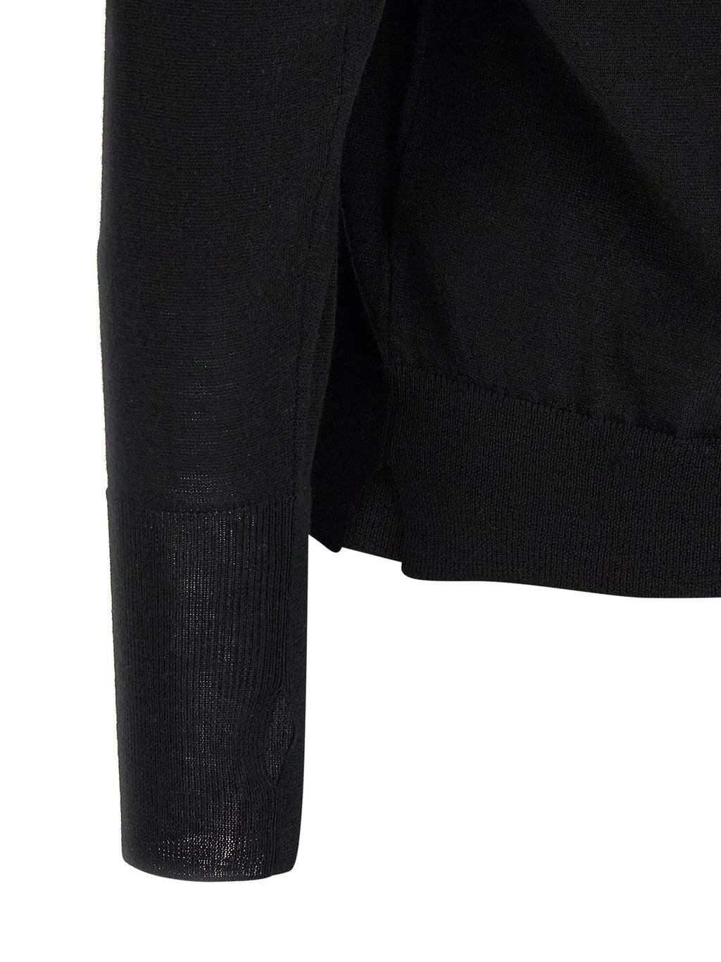 MA'RY'YA Black Virgin Wool Cardigan