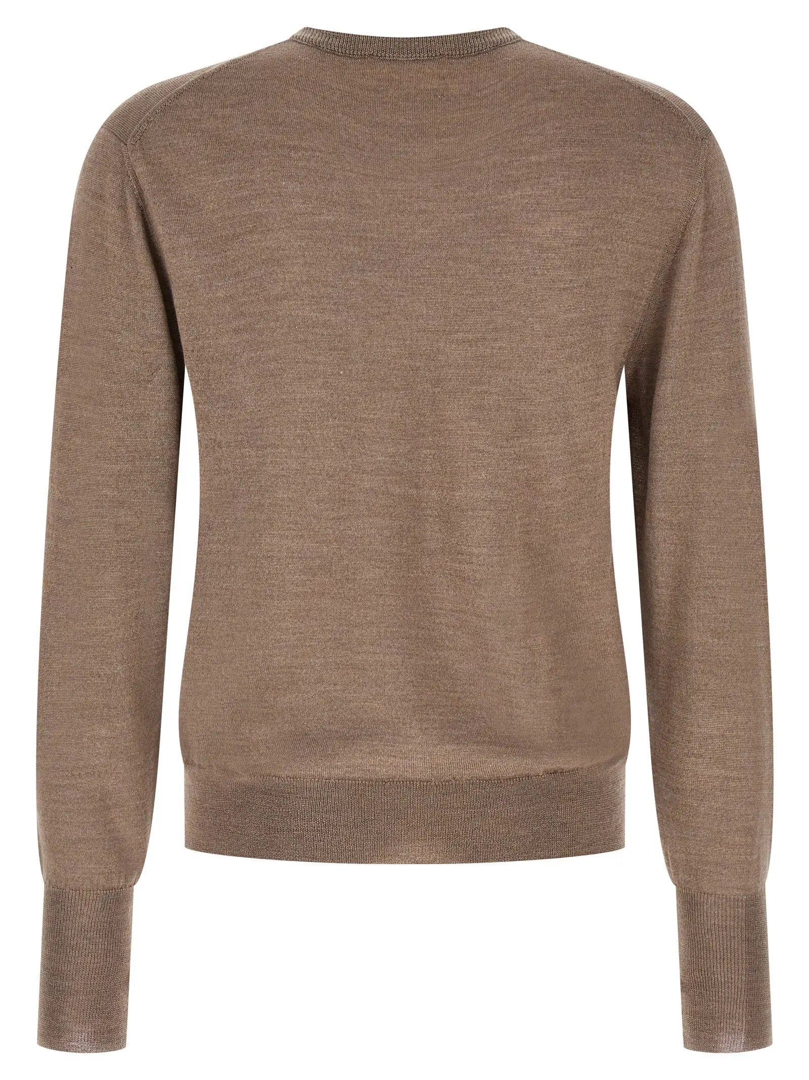 MA'RY'YA Gray Virgin Wool Cardigan