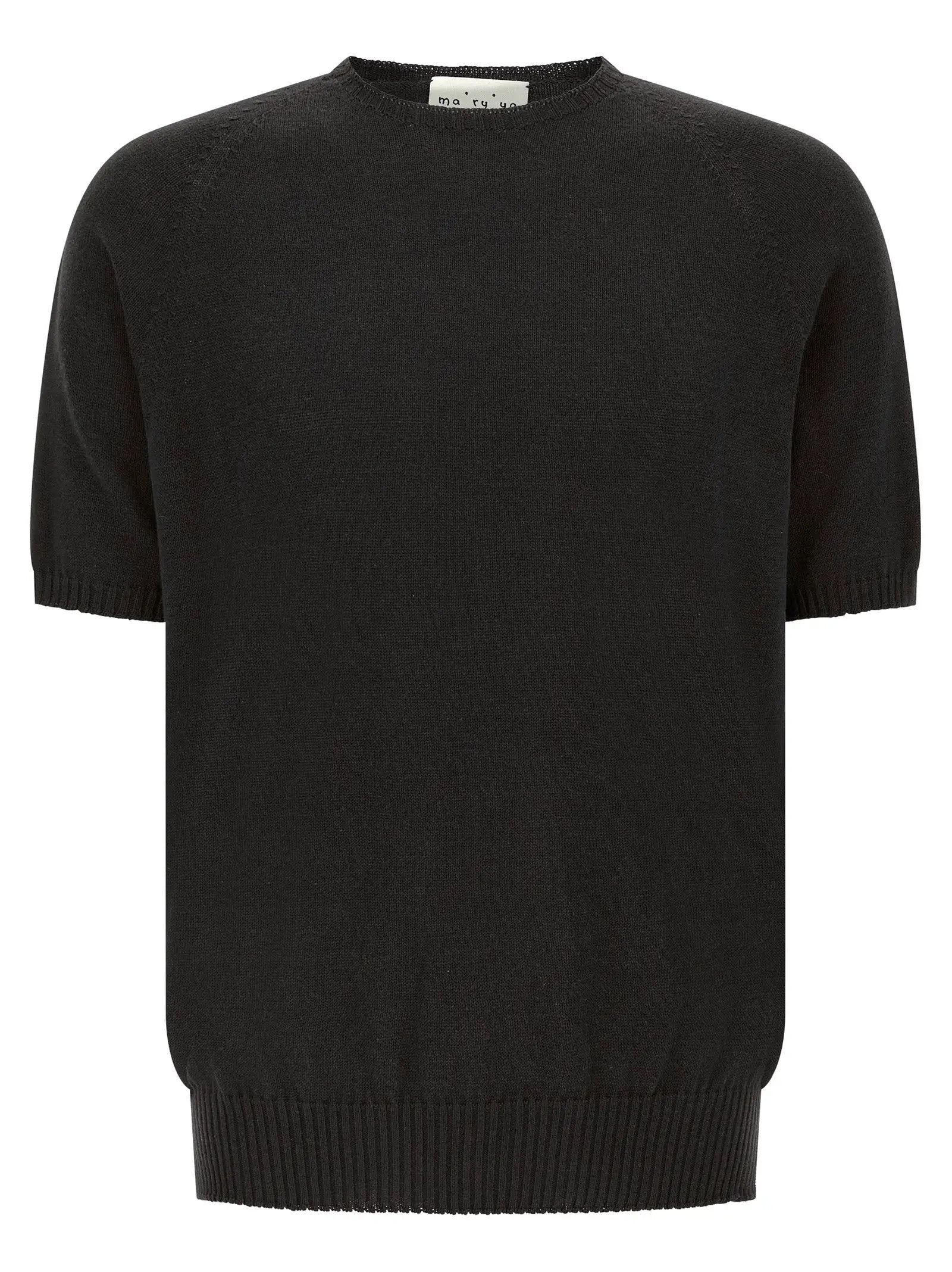 MA'RY'YA Black Cotton Cardigan