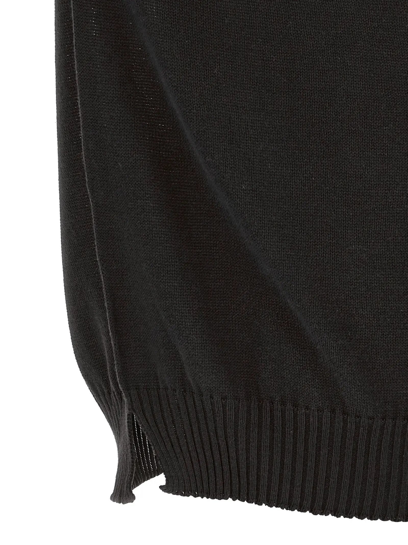 MA'RY'YA Black Cotton Cardigan