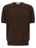 MA'RY'YA Brown Cotton Cardigan