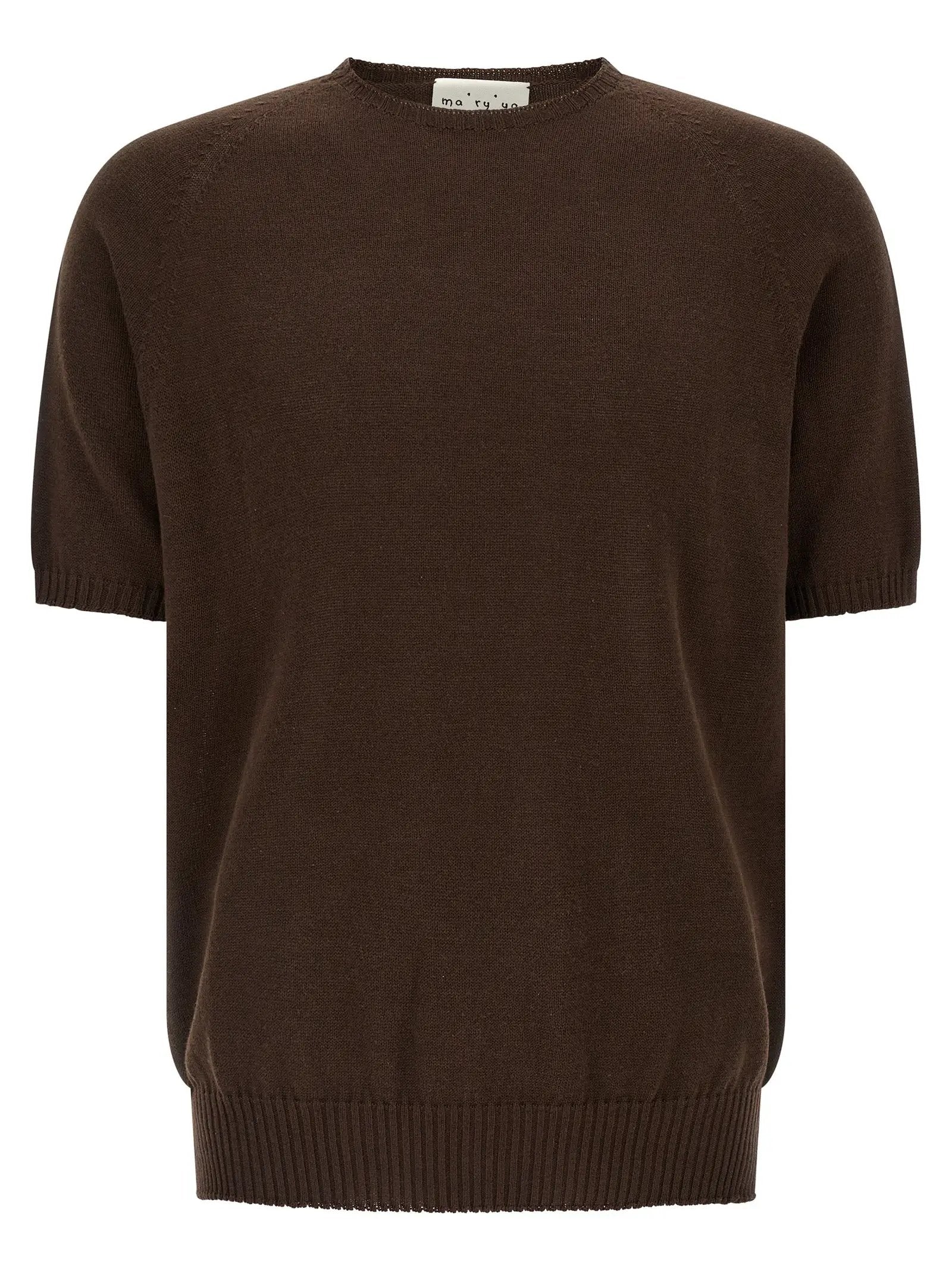 MA'RY'YA Brown Cotton Cardigan