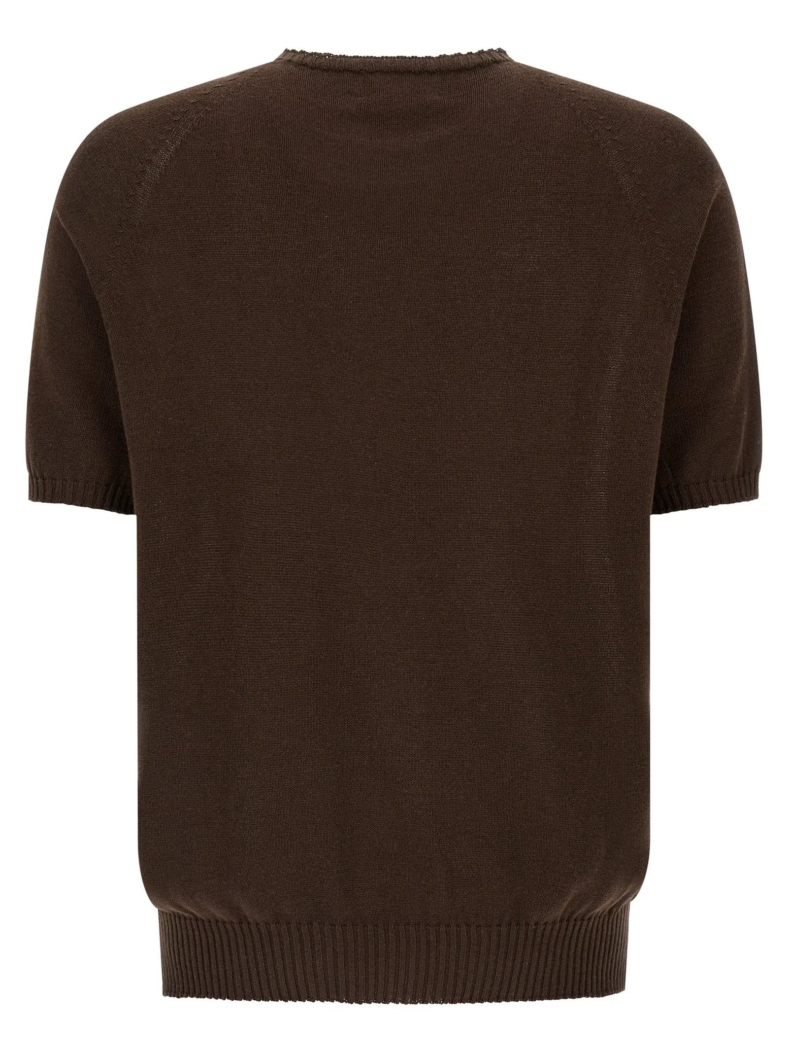 MA'RY'YA Brown Cotton Cardigan