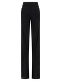 Rick Owens Black Silk Flared Pants