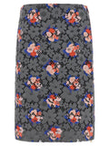 Fendi Gray Cotton Midi Skirt