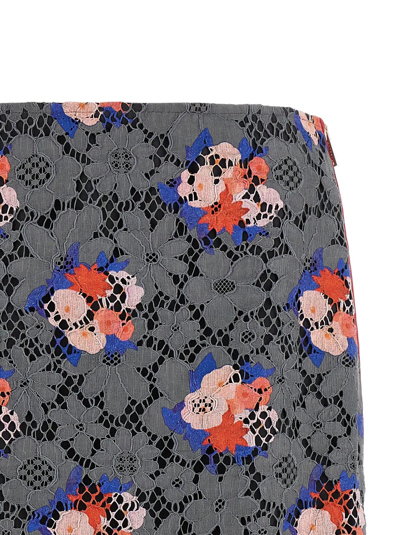 Fendi Gray Cotton Midi Skirt