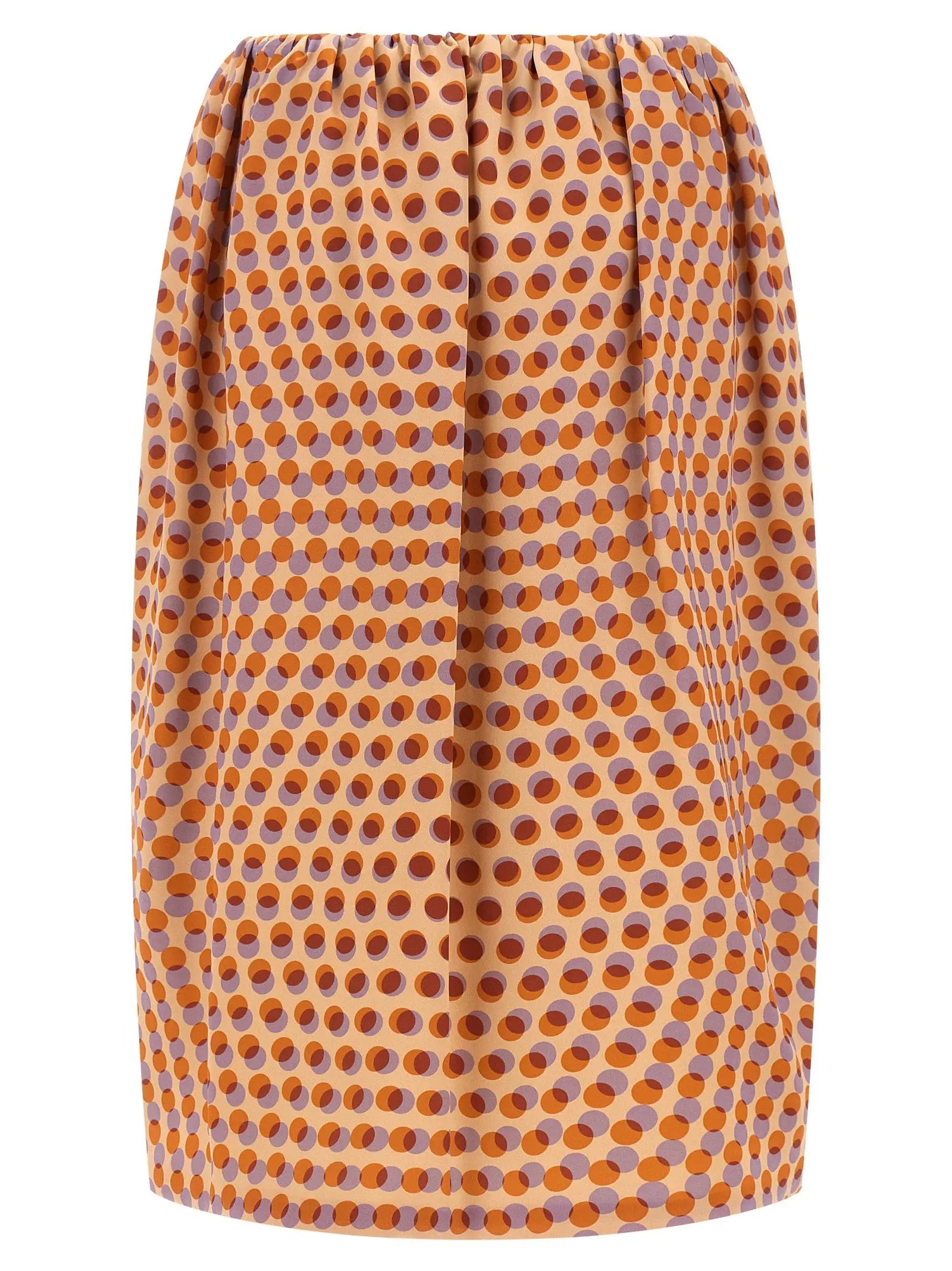 Dries Van Noten Multicolor Silk Midi Skirt