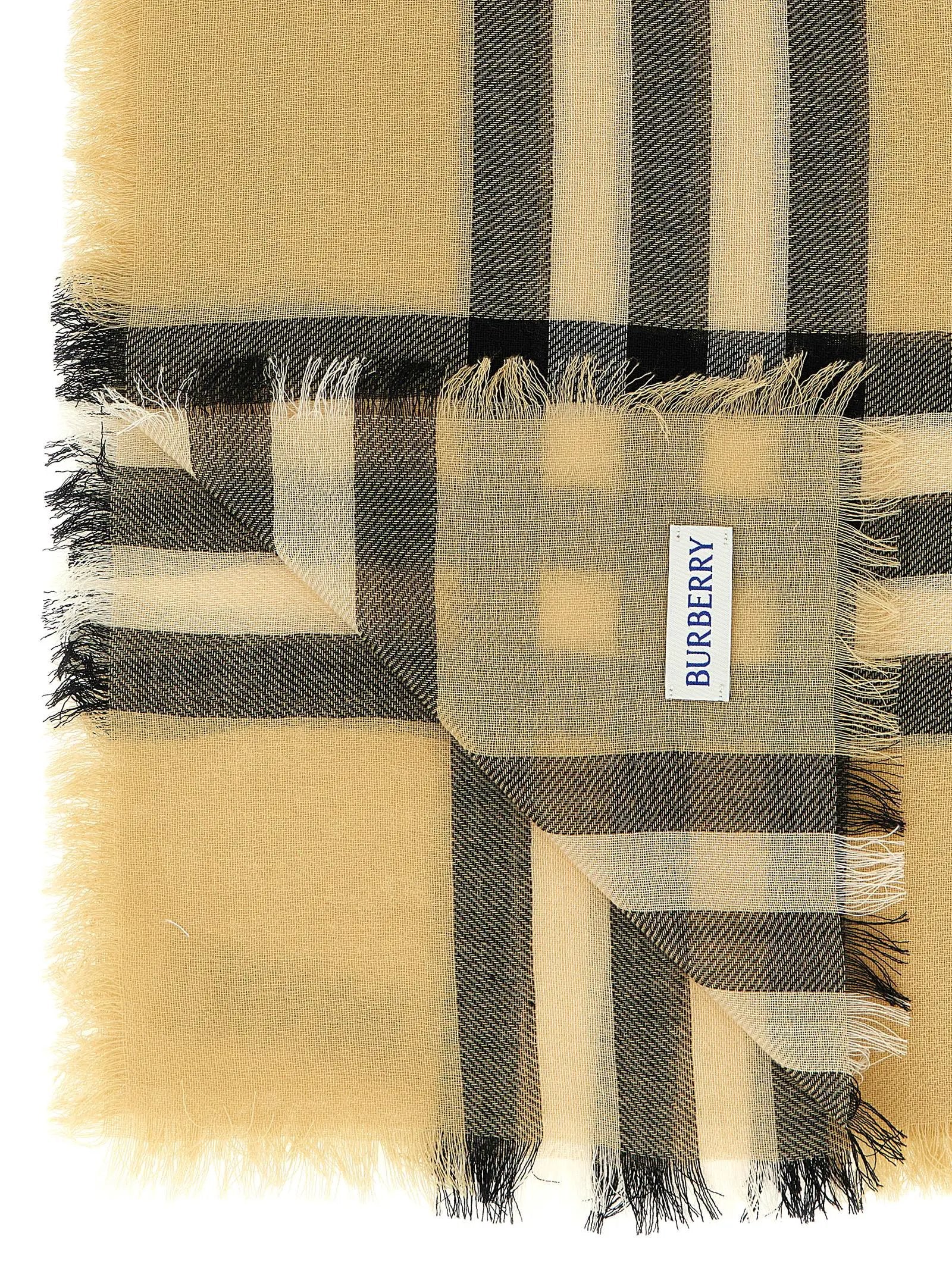 Écharpe en laine beige Burberry