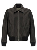 Ami Paris Black Lamb Leather Leather Jacket