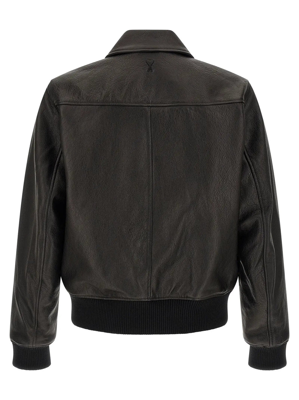 Ami Paris Black Lamb Leather Leather Jacket
