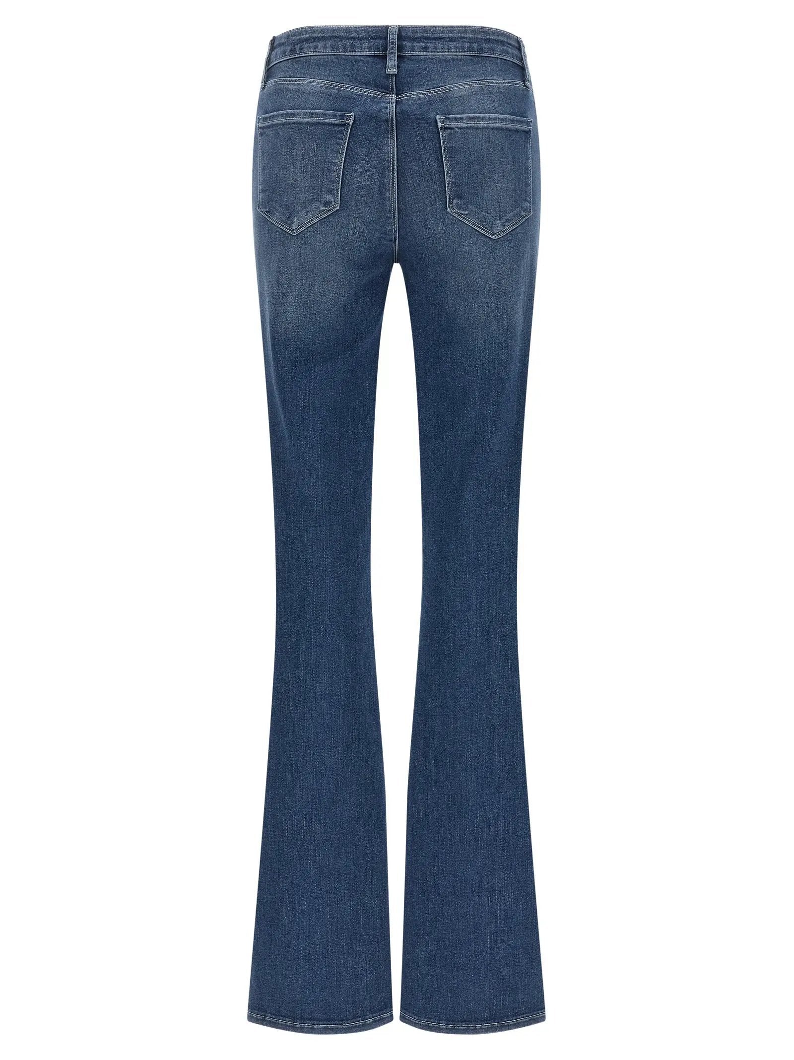 L'Agence Blue Cotton Flared Jeans