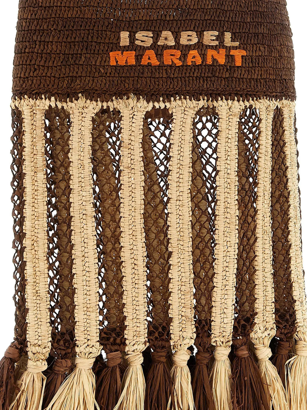 Isabel Marant Brown Raffia Shoulder Bag