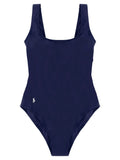 Polo Ralph Lauren Blue Nylon One-Piece Swimsuit